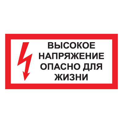 Z50 Высокое напряжение. Опасно для жизни (Пластик 300 х 150)