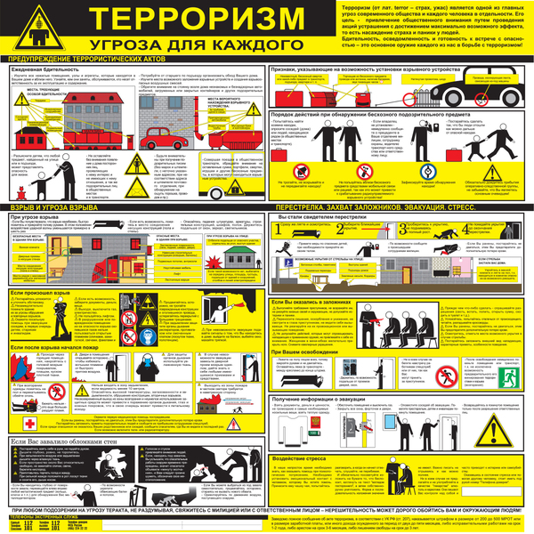 Стенд "Терроризм-угроза обществу (Пластик 1000 x 1000)"