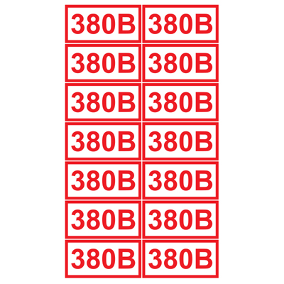 Z12 Указатель напряжения - 380 В (14 штук) (Пленка 040 х 080)
