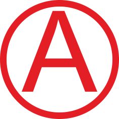 Знак "А" для идентификации светильников (Пленка 40 х 40)